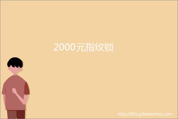 2000元指纹锁